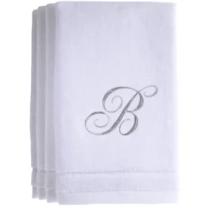 B - Cotton velour monogram towel - White - cozylivehome.com | we sell a wide range of comfortable household items* Giftware