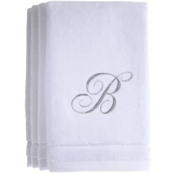 B - Cotton velour monogram towel - White - cozylivehome.com | we sell a wide range of comfortable household items* Giftware