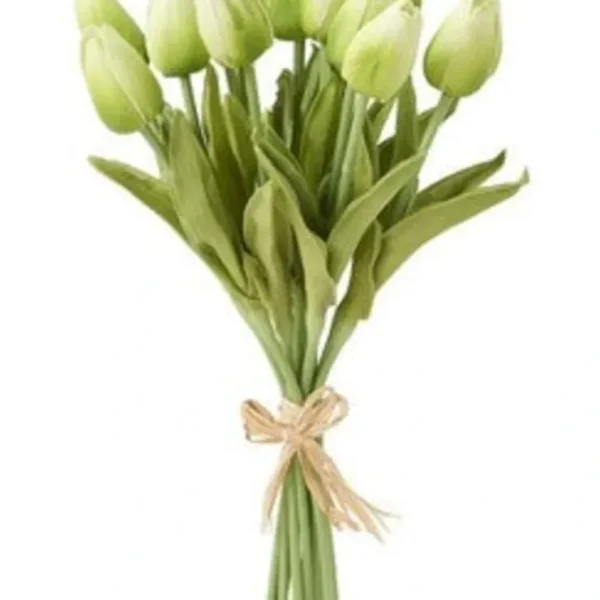 11399B-GR 13.5 Inch Green Real Touch Mini Tulip Bundle (12 Stems) - cozylivehome.com | we sell a wide range of comfortable household items* Giftware