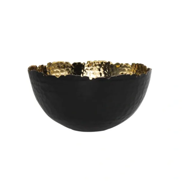 33551 6.5" BLACK AND GOLD FRUIT BOWL - cozylivehome.com | we sell a wide range of comfortable household items* Giftware