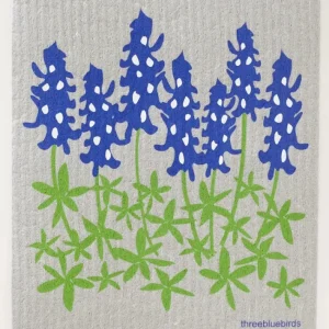 Shop All^BLUE BONNETS ON GRAY SWEDISH DISHCLOTH - cozylivehome.com | we sell a wide range of comfortable household items