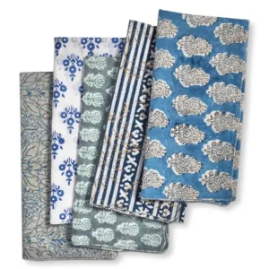 Shop All^Blue Cottage Block Print Napkin - cozylivehome.com | we sell a wide range of comfortable household items