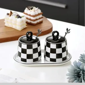 Bromei Checkered Coffee + Sugar Set - cozylivehome.com | we sell a wide range of comfortable household items* Giftware