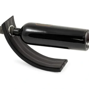 BS916 Balancing Wine Stand Black Leather - cozylivehome.com | we sell a wide range of comfortable household items* Giftware