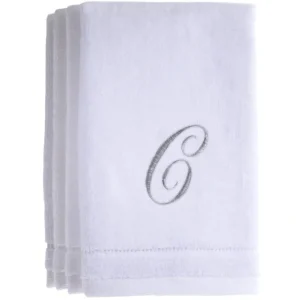 C - Cotton velour monogram towel - White - cozylivehome.com | we sell a wide range of comfortable household items* Giftware