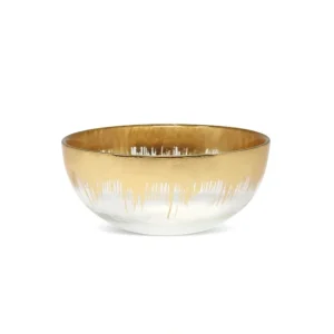 CB4862 Glass Dessert Bowl with Gold Brushed Rim - cozylivehome.com | we sell a wide range of comfortable household items* Giftware