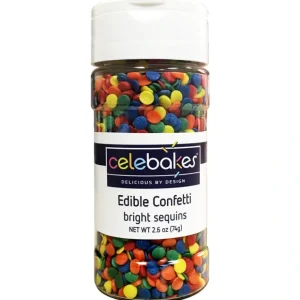 Celebakes Bright Sequins Edible Confetti, 2.6 oz. - cozylivehome.com | we sell a wide range of comfortable household items* Foods