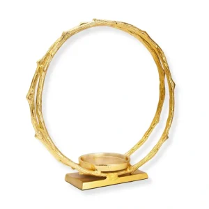 CH2127G Gold Circle Hurricane Candle Holder Medium 13.75"D 14.5"H - cozylivehome.com | we sell a wide range of comfortable household items* Giftware