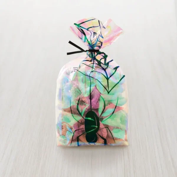 Shop All^Clear Spider Web Iridescent Halloween Treat Bags & Ties - cozylivehome.com | we sell a wide range of comfortable household items