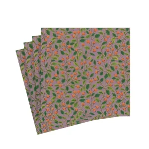 Shop All^COCKTAIL NAPKIN BERRIES AND LEAVES SOFT PLUM - cozylivehome.com | we sell a wide range of comfortable household items