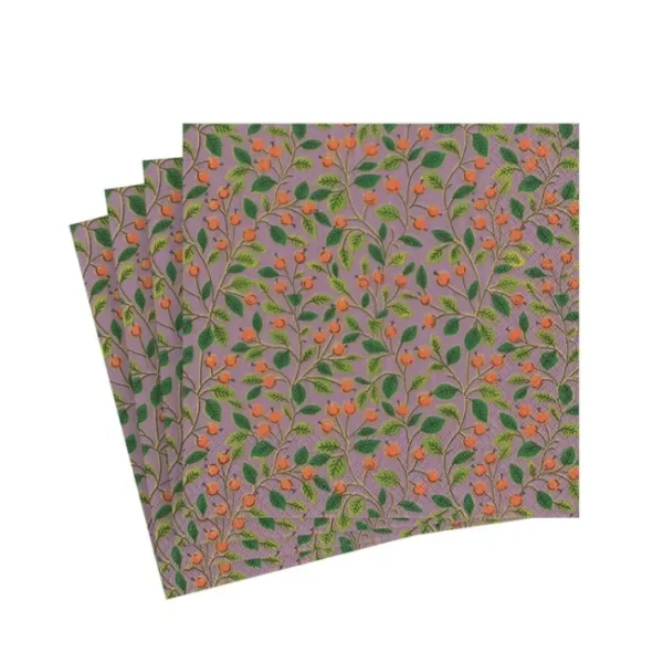 Shop All^COCKTAIL NAPKIN BERRIES AND LEAVES SOFT PLUM - cozylivehome.com | we sell a wide range of comfortable household items