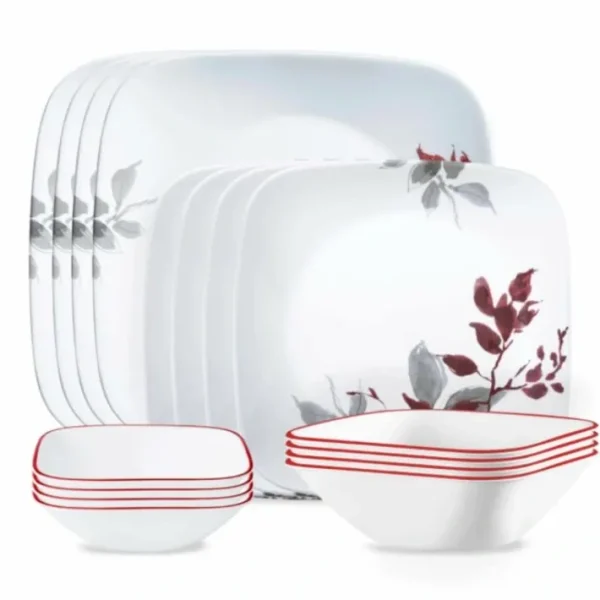 Shop All^CORELLE SET SQUARE, KYOTO LEAVES Service For 4 - cozylivehome.com | we sell a wide range of comfortable household items