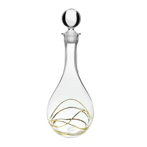 CSBG383 Glass Wine Decanter with Gold Swirl Design - cozylivehome.com | we sell a wide range of comfortable household items* Giftware