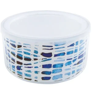 Shop All^DOUBLE WALL INSULATED BOWL W/LID 22OZ INDIGO WAVY LINES - cozylivehome.com | we sell a wide range of comfortable household items