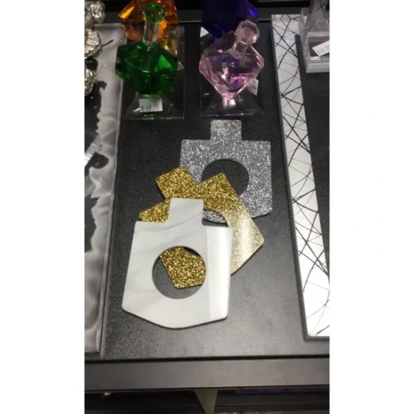 Shop All^Dreidel Napkin Ring Gold Glitter 4 PK - cozylivehome.com | we sell a wide range of comfortable household items