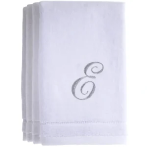 E - Cotton velour monogram towel - White - cozylivehome.com | we sell a wide range of comfortable household items* Giftware