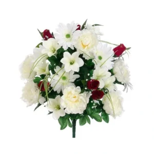 FBX562-CR/RE 23"PEONY/ROSE/GER.DAISY BU.X30 - cozylivehome.com | we sell a wide range of comfortable household items* Giftware