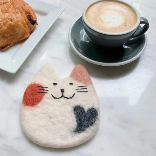 Shop All^Felt Calico Cat Coasters Set-4 - cozylivehome.com | we sell a wide range of comfortable household items