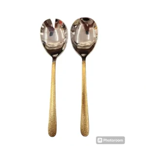 G101165 Pebble Beach Salad Servers Gold Accent - cozylivehome.com | we sell a wide range of comfortable household items* Giftware
