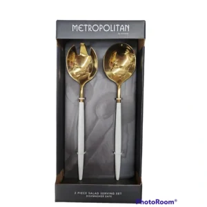 G101146 Tai Chi White & Gold Salad Set - cozylivehome.com | we sell a wide range of comfortable household items* Giftware