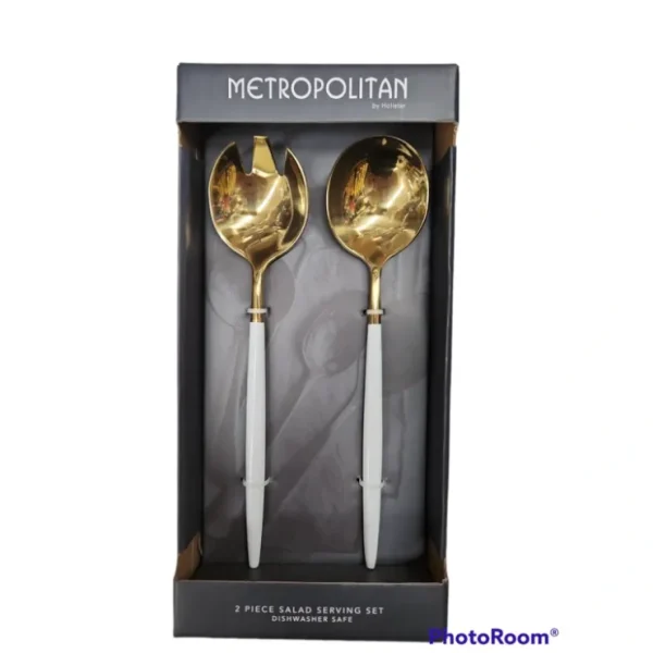 G101146 Tai Chi White & Gold Salad Set - cozylivehome.com | we sell a wide range of comfortable household items* Giftware