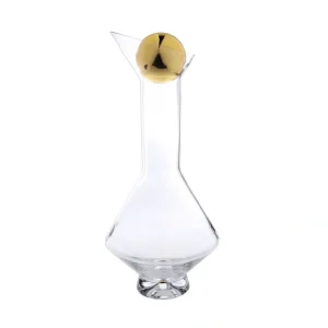 GBG1048 Smoky Glass Diamond Shaped Decanter with Gold Reflection and Lid - cozylivehome.com | we sell a wide range of comfortable household items* Giftware