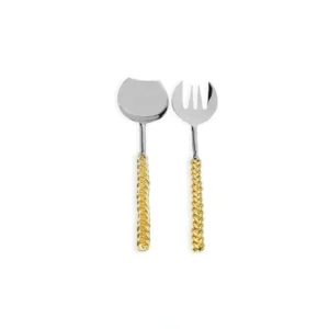 GCT2123 Set of 2 Salad Servers with Gold Twisted Handles - cozylivehome.com | we sell a wide range of comfortable household items* Giftware