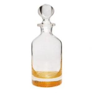 GLB3376 Whiskey Decanter with Gold Reflection Bottom - 3.75"D x 9.75"H - cozylivehome.com | we sell a wide range of comfortable household items* Giftware