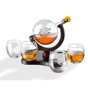 49983 GLOBE 5pc WHISKEY SET Dec+4DOF - cozylivehome.com | we sell a wide range of comfortable household items* Giftware