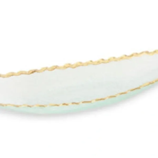 GT2145 Glass Oval Tray With Gold Edge - cozylivehome.com | we sell a wide range of comfortable household items* Giftware