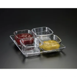 H- 7031 4 Pc Square Bowl W/Tray - cozylivehome.com | we sell a wide range of comfortable household items* Giftware