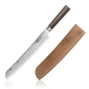 Shop All^HAKU Bread Knife with Sheath, Forged X-7 Damascus Steel 9" - cozylivehome.com | we sell a wide range of comfortable household items