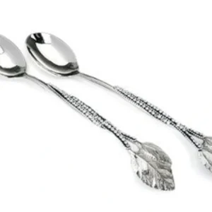 Hammered Stainless Steel Salad Servers w Diamonds-15"L - cozylivehome.com | we sell a wide range of comfortable household items* Giftware