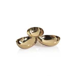 IN-7991 Triple Nut Bowl - Polished Gold - cozylivehome.com | we sell a wide range of comfortable household items* Giftware