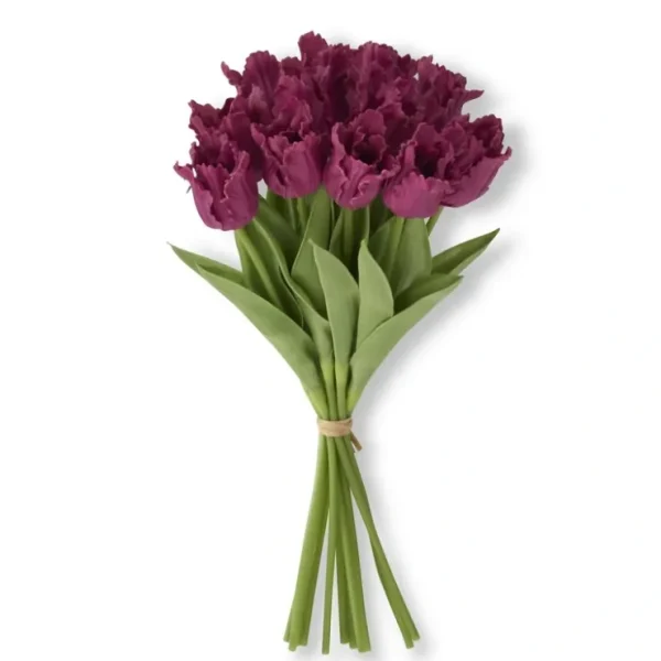 13 Inch Fuchsia Real Touch Parrot Tulip Bundle (12 Stems) - cozylivehome.com | we sell a wide range of comfortable household items* Giftware