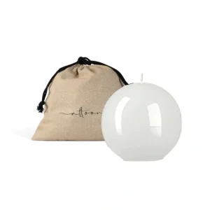 5 INCH HIGH GLOSS CANDLE SPHERE - WHITE - cozylivehome.com | we sell a wide range of comfortable household items* Giftware