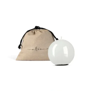 4 INCH HIGH GLOSS CANDLE SPHERE - WHITE - cozylivehome.com | we sell a wide range of comfortable household items* Giftware