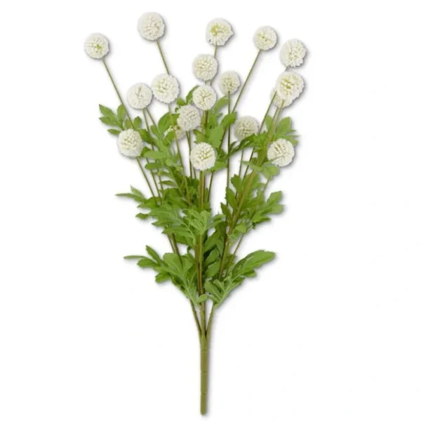22 Inch White Mini Allium Bush w/Foliage (18 Ball - cozylivehome.com | we sell a wide range of comfortable household items* Giftware