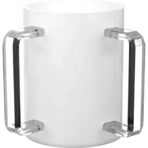 Shop All^J-WCLC-W-C Lucite wash cup white w/clear handles - cozylivehome.com | we sell a wide range of comfortable household items