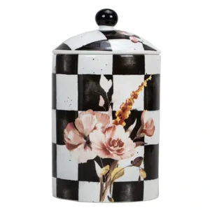 K-PJCB-M Porcelain Checkered Jar Medium - cozylivehome.com | we sell a wide range of comfortable household items* Giftware