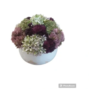 Large Multi Color Sedum In White /Fold Pot - cozylivehome.com | we sell a wide range of comfortable household items* Giftware