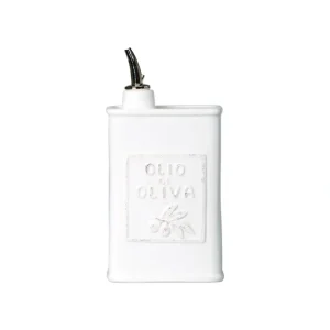 LAS-2693W Lastra White Olive Oil Can - cozylivehome.com | we sell a wide range of comfortable household items* Giftware