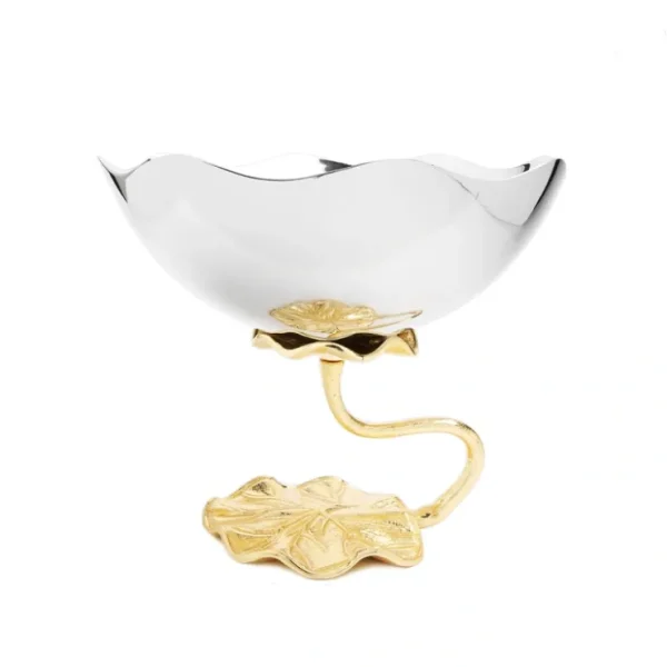LB1016 10.25" Stainless steel Centerpiece footed bowl with Lotus Flower Design - cozylivehome.com | we sell a wide range of comfortable household items* Giftware