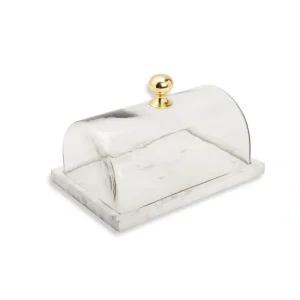 MCD2118 Rectangular Marble Cake Dome with Glass Lid - cozylivehome.com | we sell a wide range of comfortable household items* Giftware