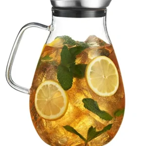 MK-84PITCH 84- OZ Glass Pitcher With Stainless Steel Lid - cozylivehome.com | we sell a wide range of comfortable household items* Giftware