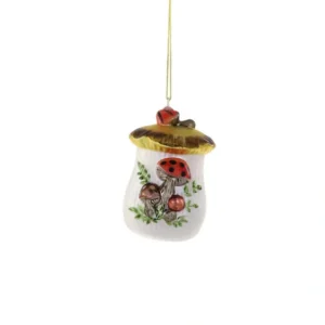 Mushroom Cookie Jar Glass Ornament - cozylivehome.com | we sell a wide range of comfortable household items* Ornament