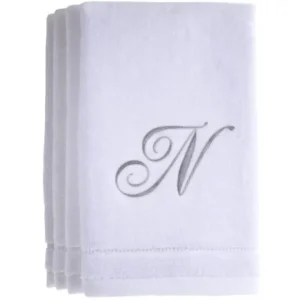 N - Cotton velour monogram towel - White - cozylivehome.com | we sell a wide range of comfortable household items* Giftware