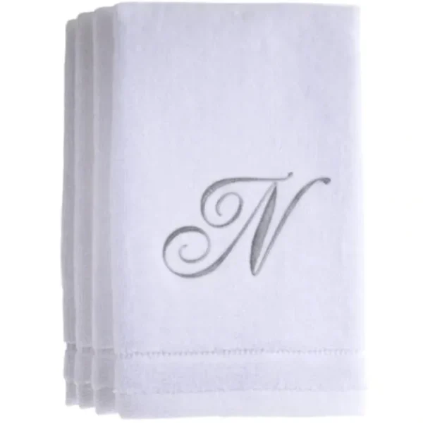 N - Cotton velour monogram towel - White - cozylivehome.com | we sell a wide range of comfortable household items* Giftware