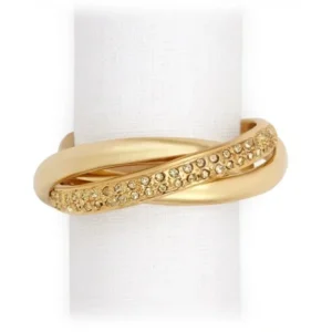 NJ1003 THREE RING CRYSTAL NAPKIN JEWELS (SET OF 4) - cozylivehome.com | we sell a wide range of comfortable household items* Giftware