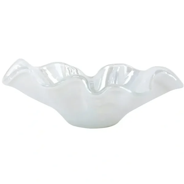 OND-5295W Onda Glass White Large Bowl - cozylivehome.com | we sell a wide range of comfortable household items* Giftware
